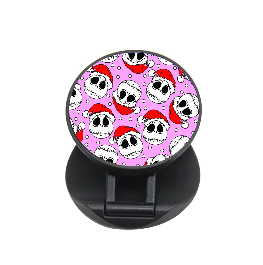 Pink Christmas Skull Pattern FunGrip