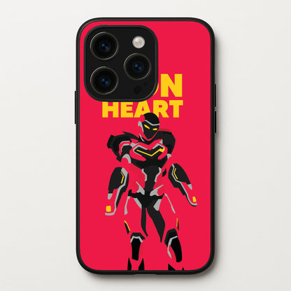 Metal Heart Hero Standing iPhone 14 Pro Case