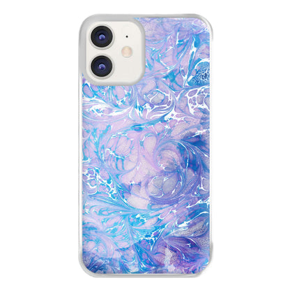 Sea Blue Swirly Marble Phone Case