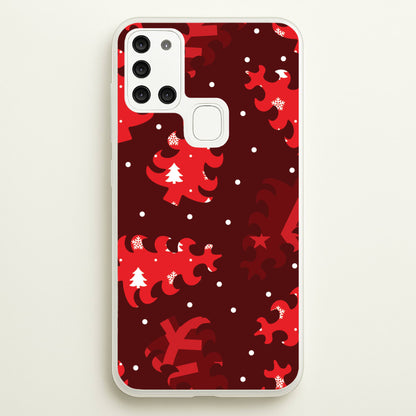 Wrapping Paper Christmas Tree Pattern Galaxy A21s Case