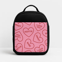 Quote Love Hearts Pattern Lunchbox