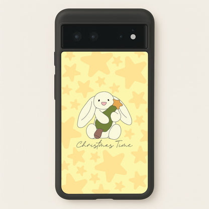 Christmas Bunny Stars Plush Google Pixel 6 Case