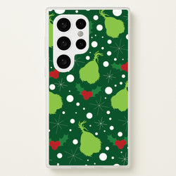 Green Creature Christmas Pattern Galaxy S24 Ultra Case