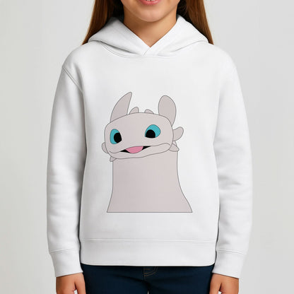 White Fury Dragon Girls Hoodie