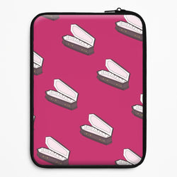 Bright Pink Coffin Pattern Universal Laptop Sleeve