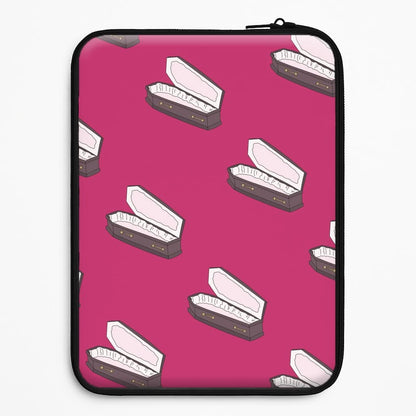 Bright Pink Coffin Pattern Universal Laptop Sleeve