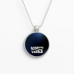Scorpio Vibes Gradient Zodiac Circle Necklace