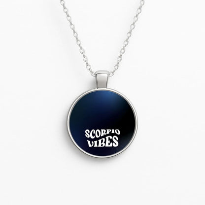 Scorpio Vibes Gradient Zodiac Circle Necklace
