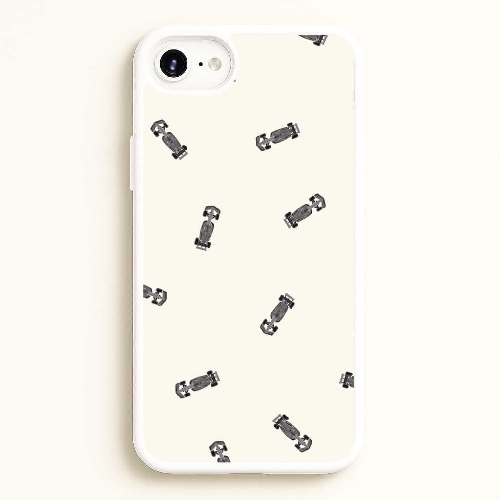 Race Cars Pattern Off White iPhone 6 / 7 / 8 / SE Case