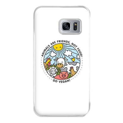 Animals Are Friends, Not Food - Vegan Phone Case