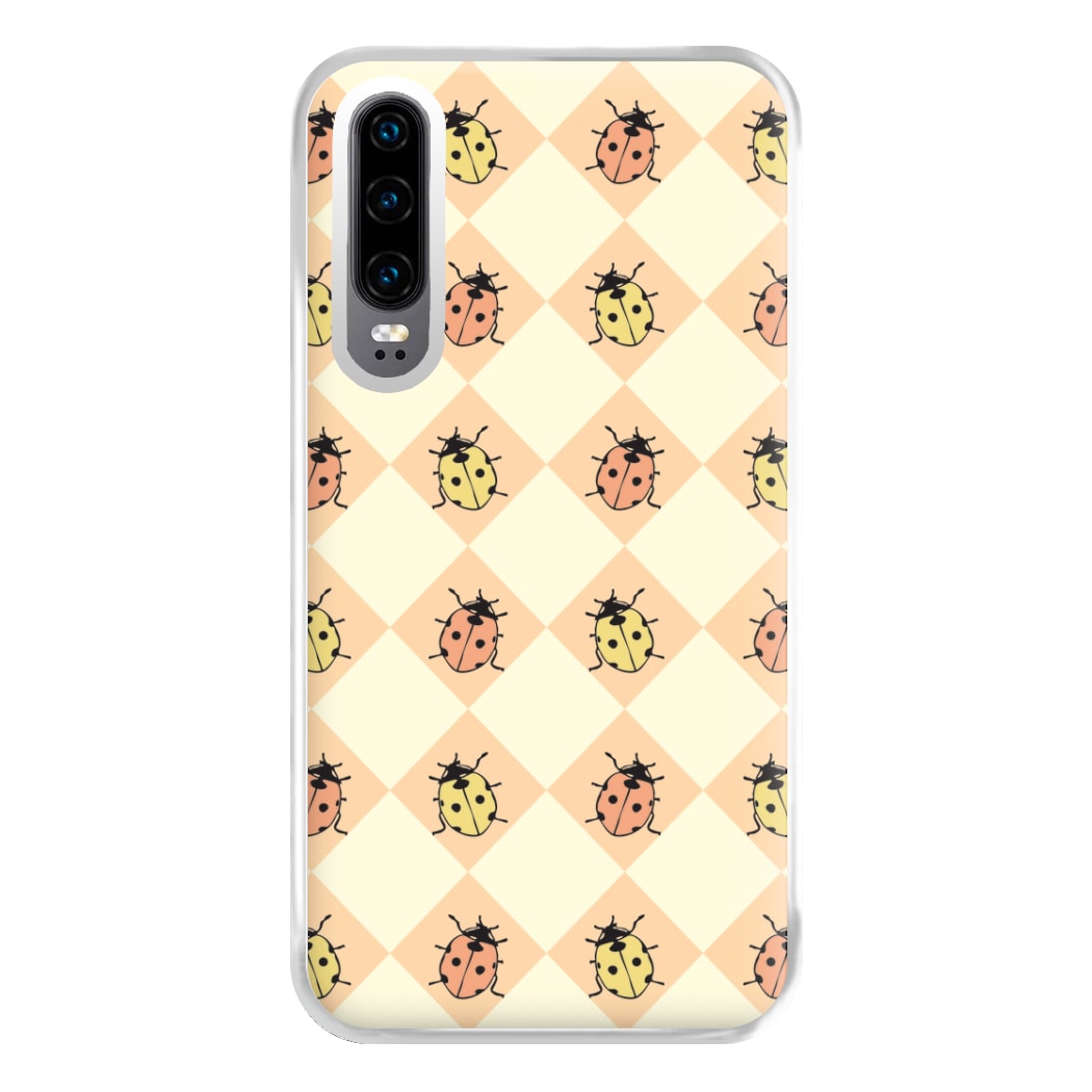Argyle Ladybugs Pattern Huawei P30 Case
