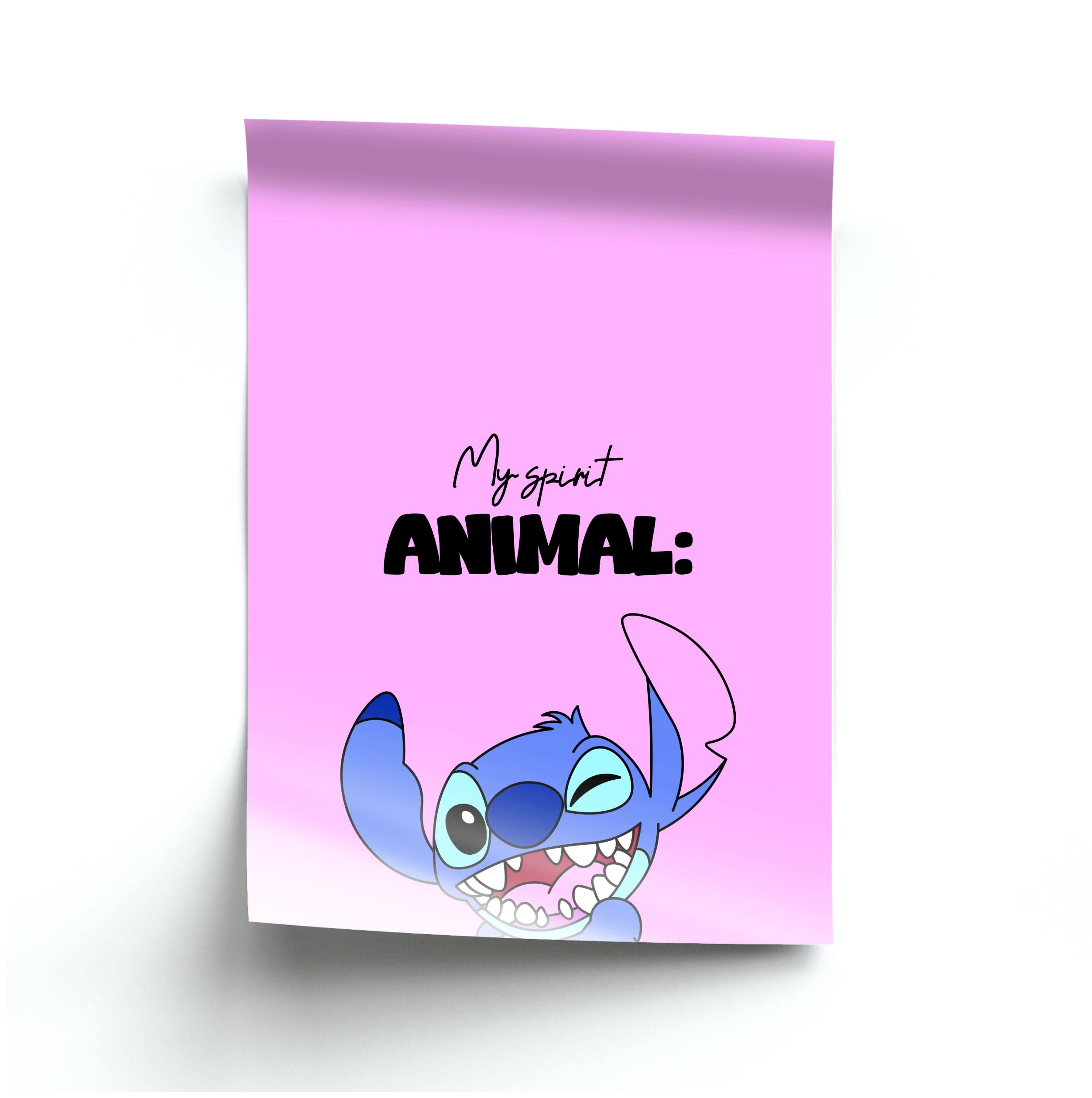 My Sprit Animal Blue Alien Poster