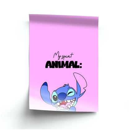 My Sprit Animal Blue Alien Poster
