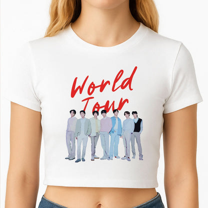 K-Pop Band Pastel Tour Crop Top
