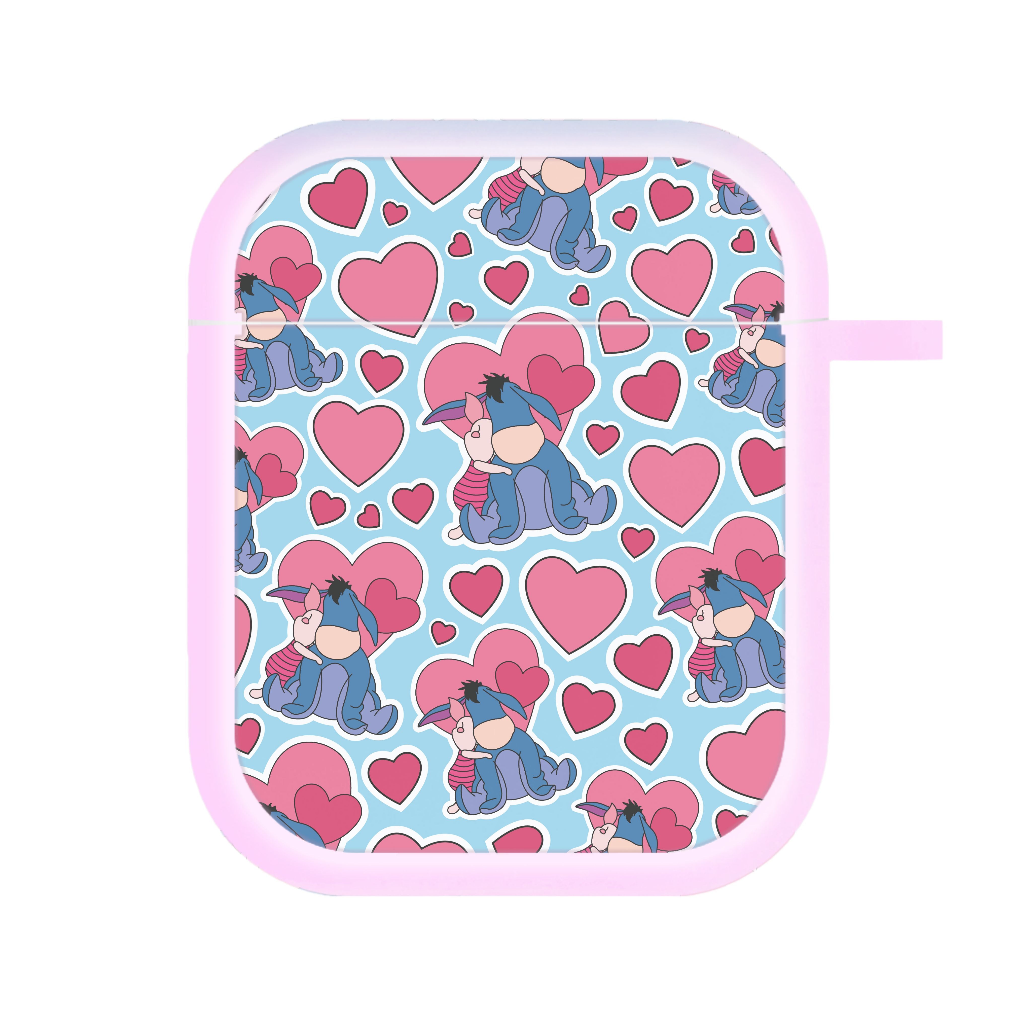 Donkey and Pig Pattern Valentine's AirPods Case