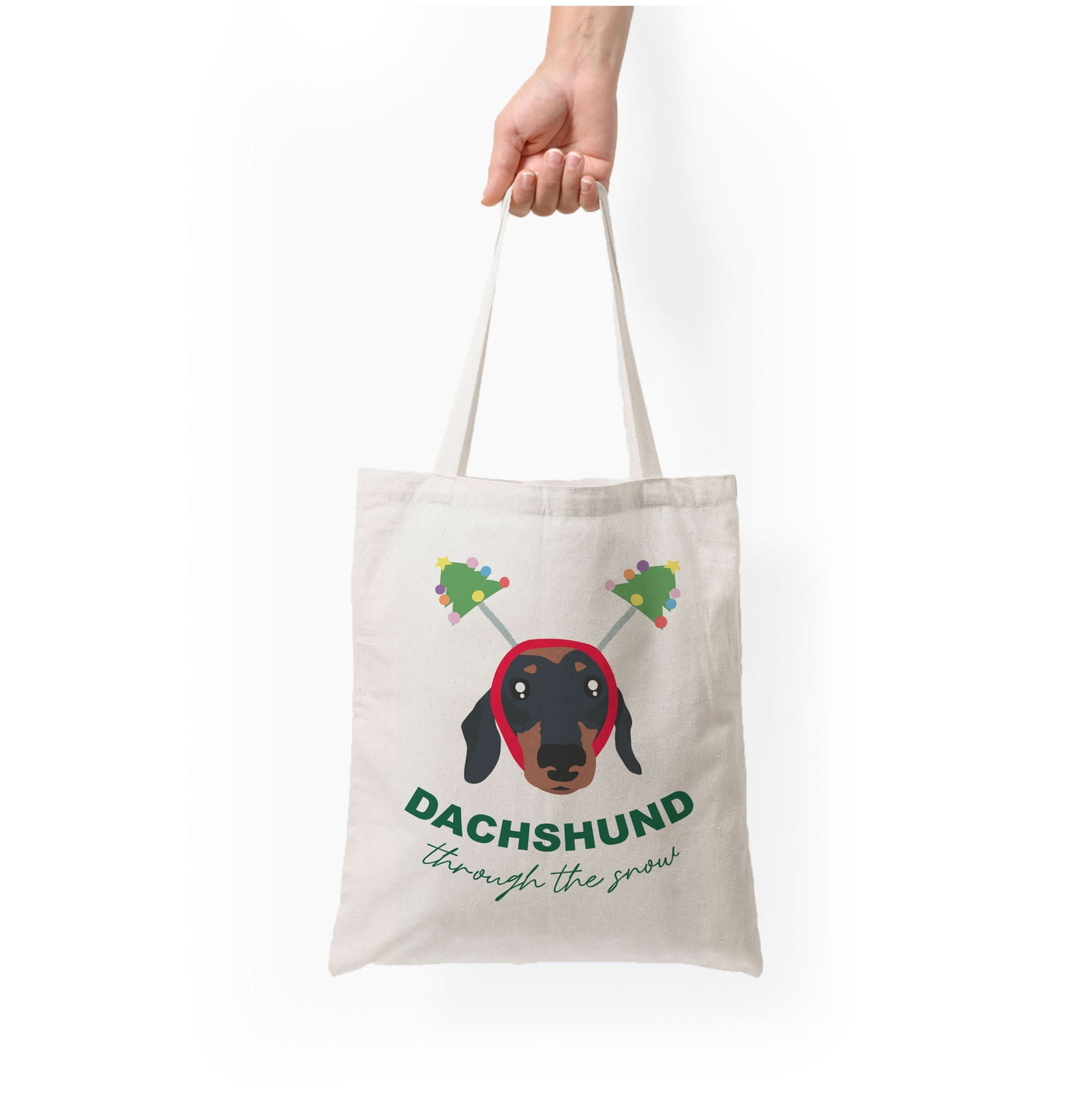 Dachshund Through The Snow Tote Bag