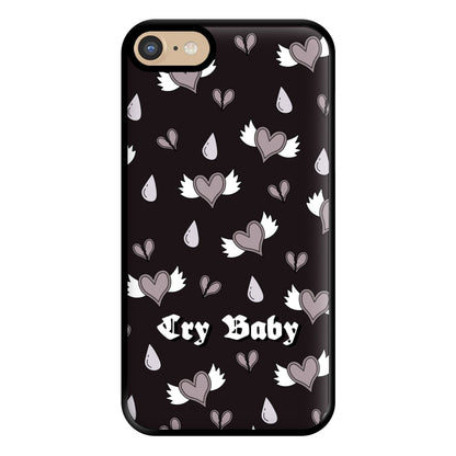 Cry Baby Monochrome Hearts Pattern iPhone 6 / 7 / 8 / SE Case