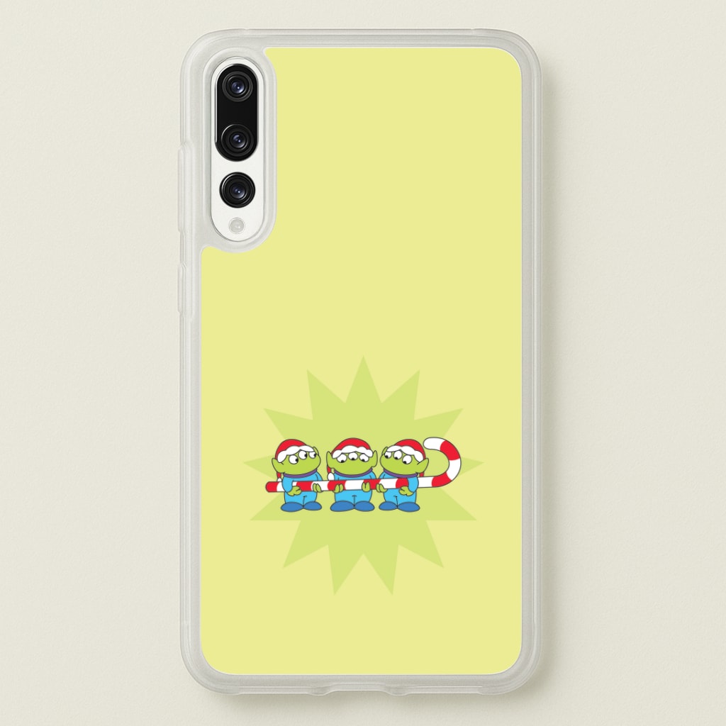 Cute Green Aliens Candycane Huawei P20 Pro Case