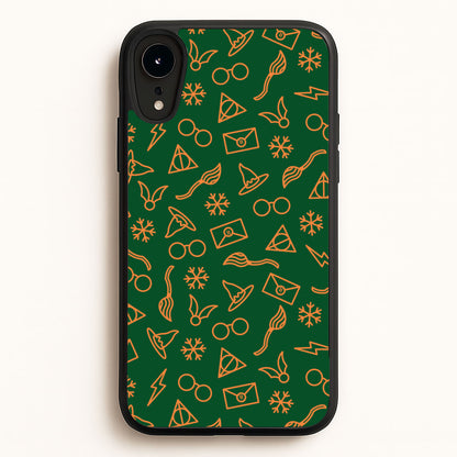 Christmas Wizard Icons Pattern iPhone XR Case