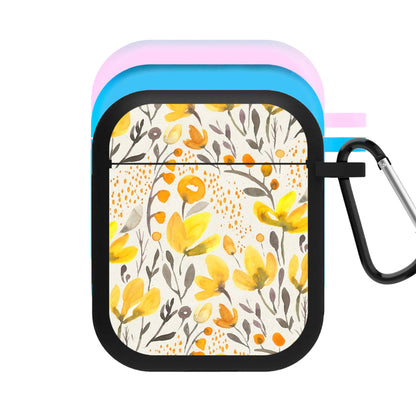 Yellow Field Floral AirPods Case