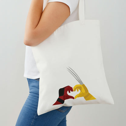 Red And Yellow Heroes Love Heart Shoulder Bag