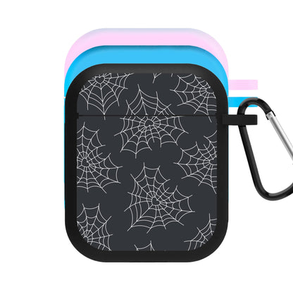 Spiderweb Hearts Pattern AirPods Case