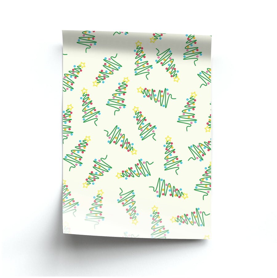 Wiry Tree Pattern Poster