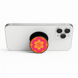 Sunset Trippy Flower Pattern Phone Stand