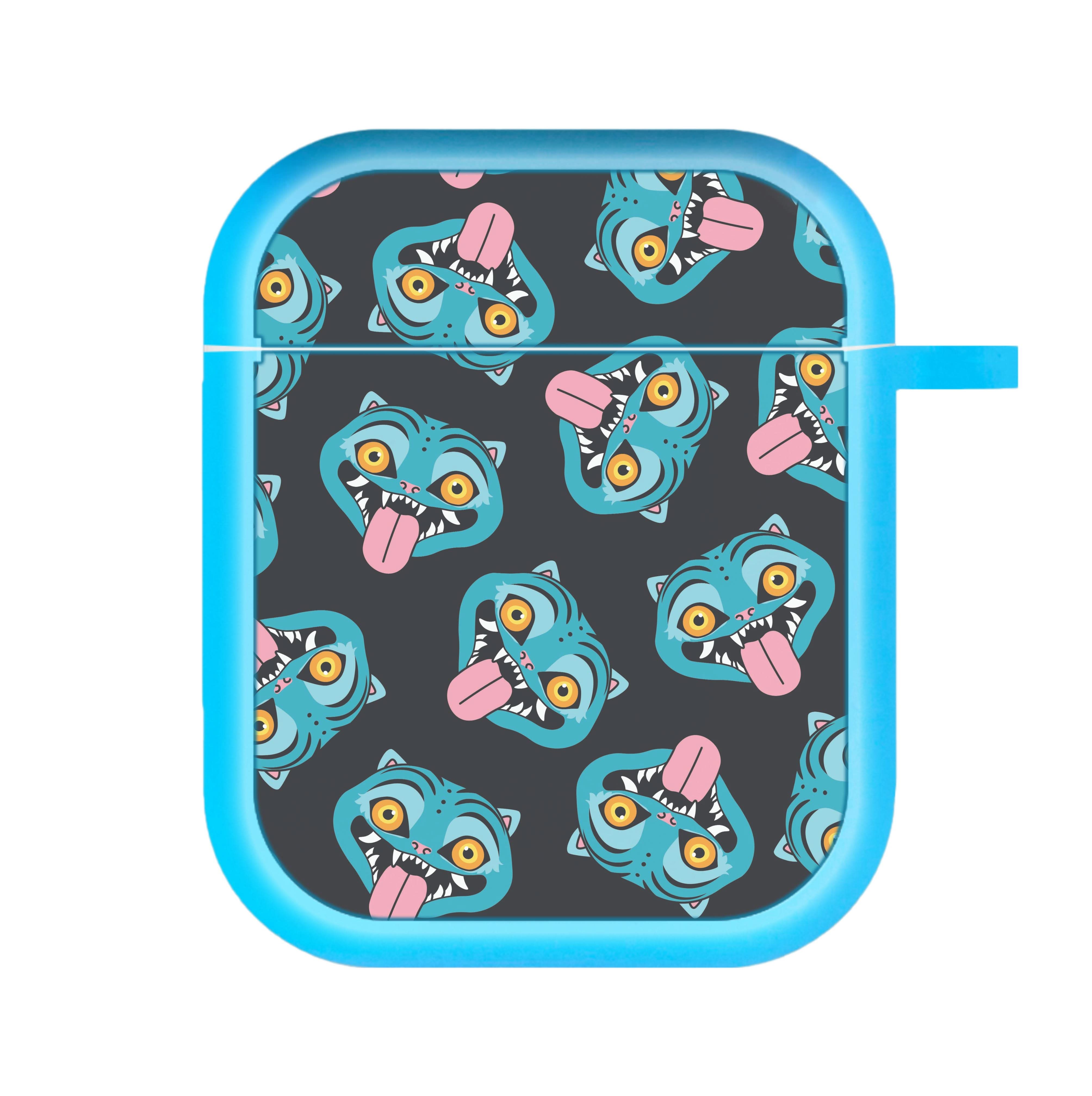 Demon Cat Pattern AirPods Case