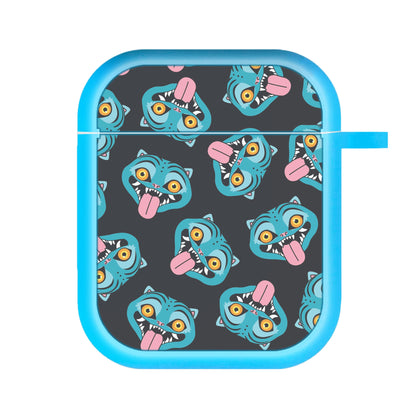 Demon Cat Pattern AirPods Case