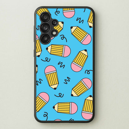 Pencils And Scribbles Pattern Galaxy A13 Case