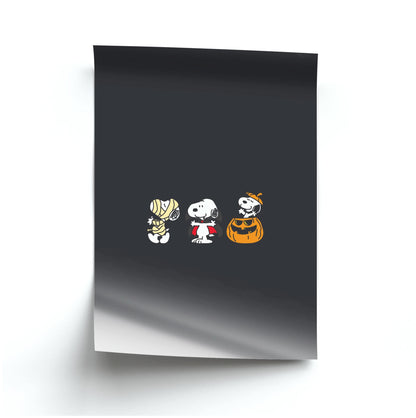 Cartoon Beagle Halloween Costumes Poster