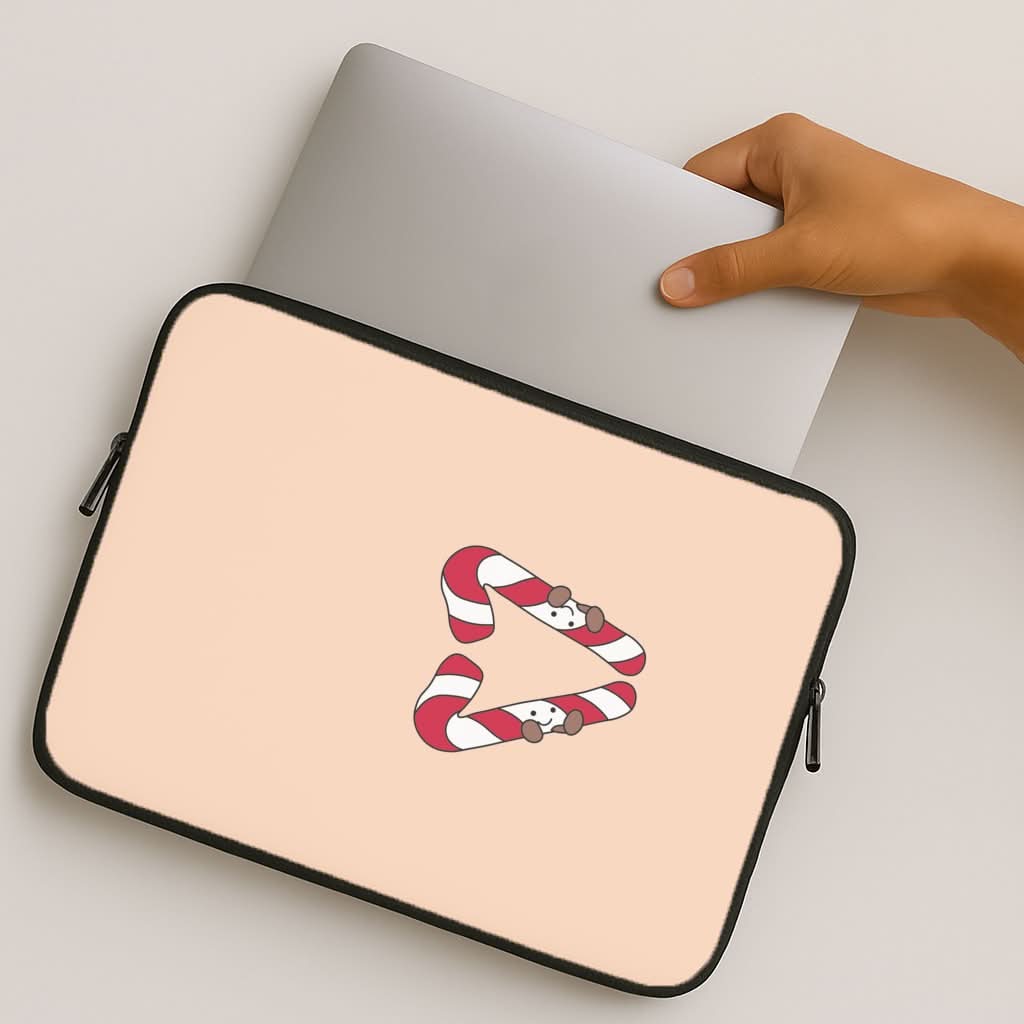Christmas Candycane Plushies MacBook Cover