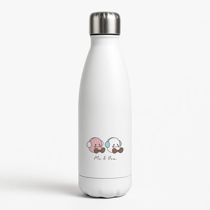 Cute Christmas Marshmellow Plushies White Water Bottle