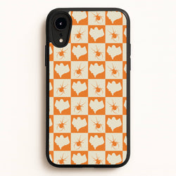 Spiders And Ghosts Checkered Pattern II iPhone XR Case