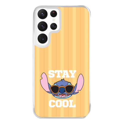 Stay Cool Blue Alien Galaxy S22 Ultra Case