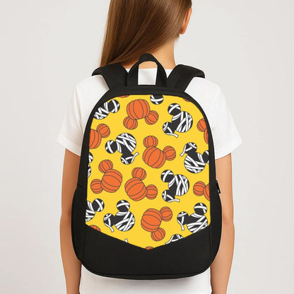 Pumpkin And Mummy Mouse Pattern School Bag