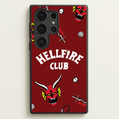 Hellfire Club Icons Collage Red Galaxy S25 Ultra Case