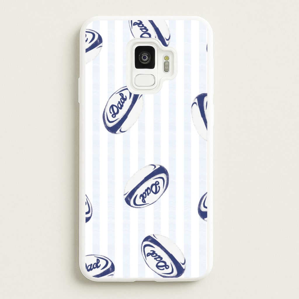 Dad Rugby Ball Pattern Galaxy S9 Case