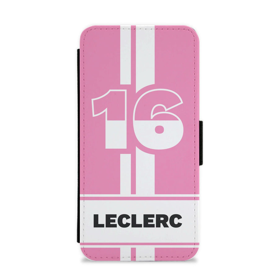 Pink Leclerc Flip / Wallet Phone Case