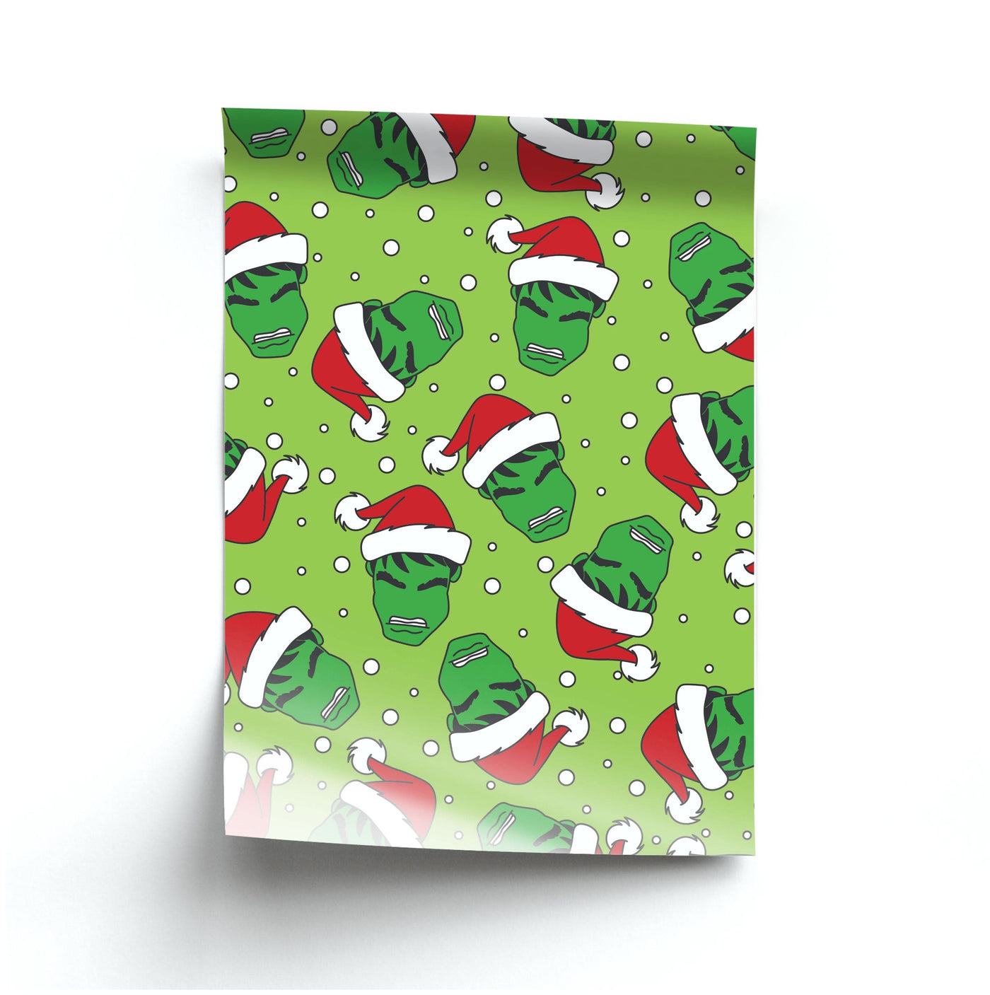 Green Christmas Pattern Poster