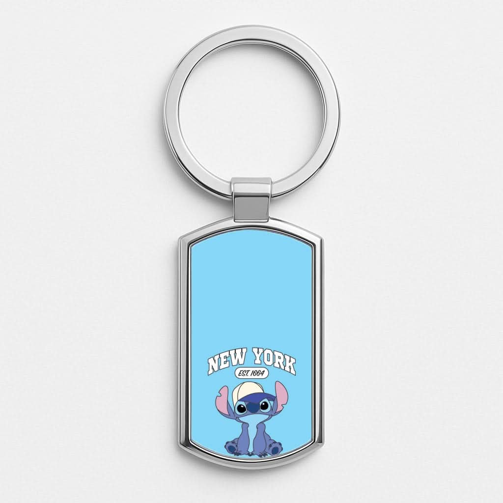 New York Blue Alien Luxury Keyring
