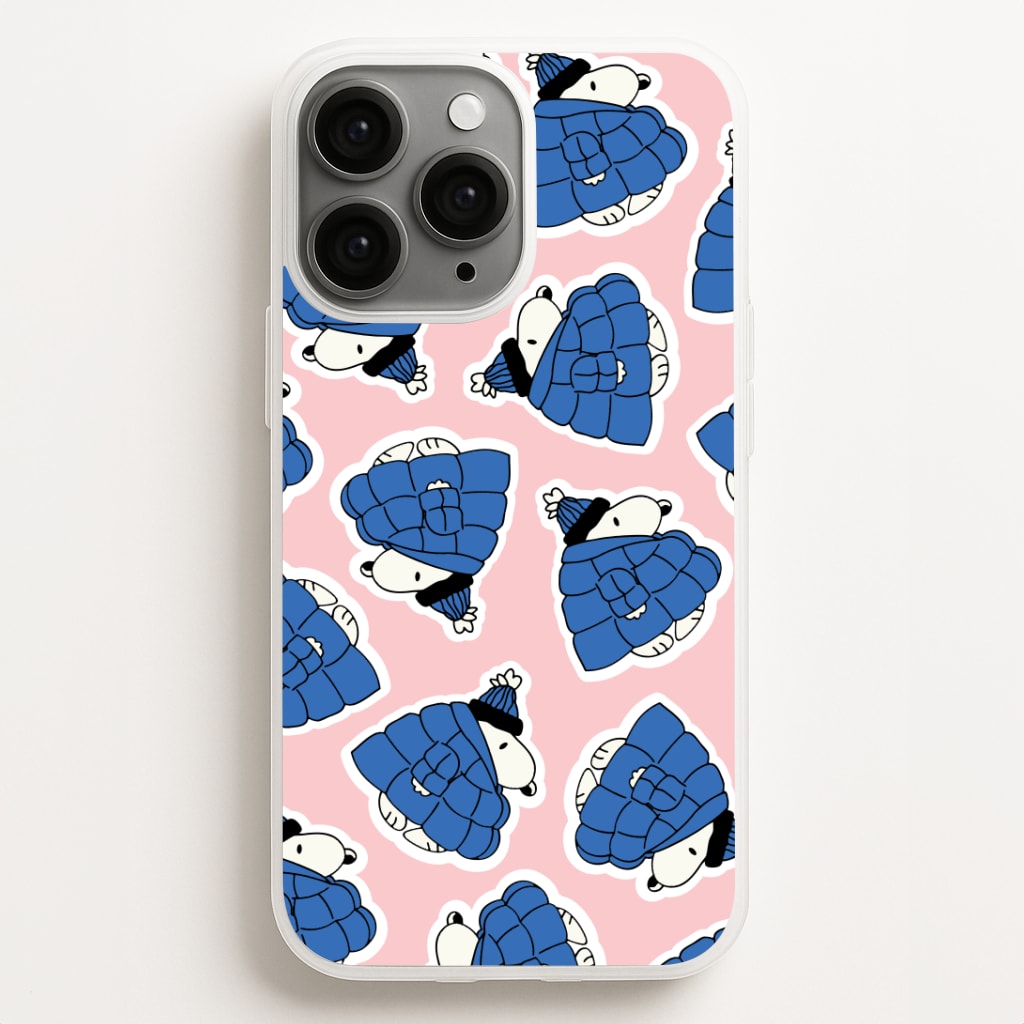 Cartoon Beagle Puffer Jacket Pattern Phone Case