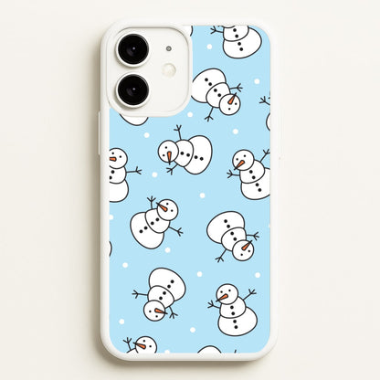 Cartoon Snowmen Pattern iPhone 11 Case