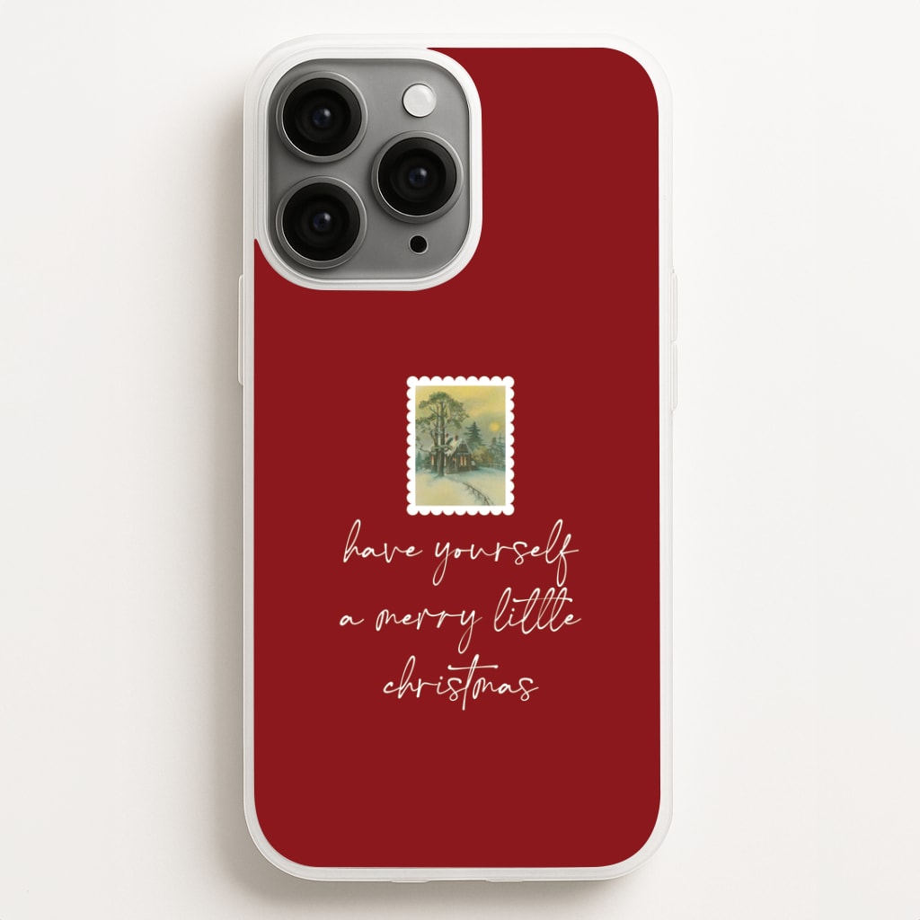 A Merry Little Christmas Stamp iPhone 16 Pro Max Case