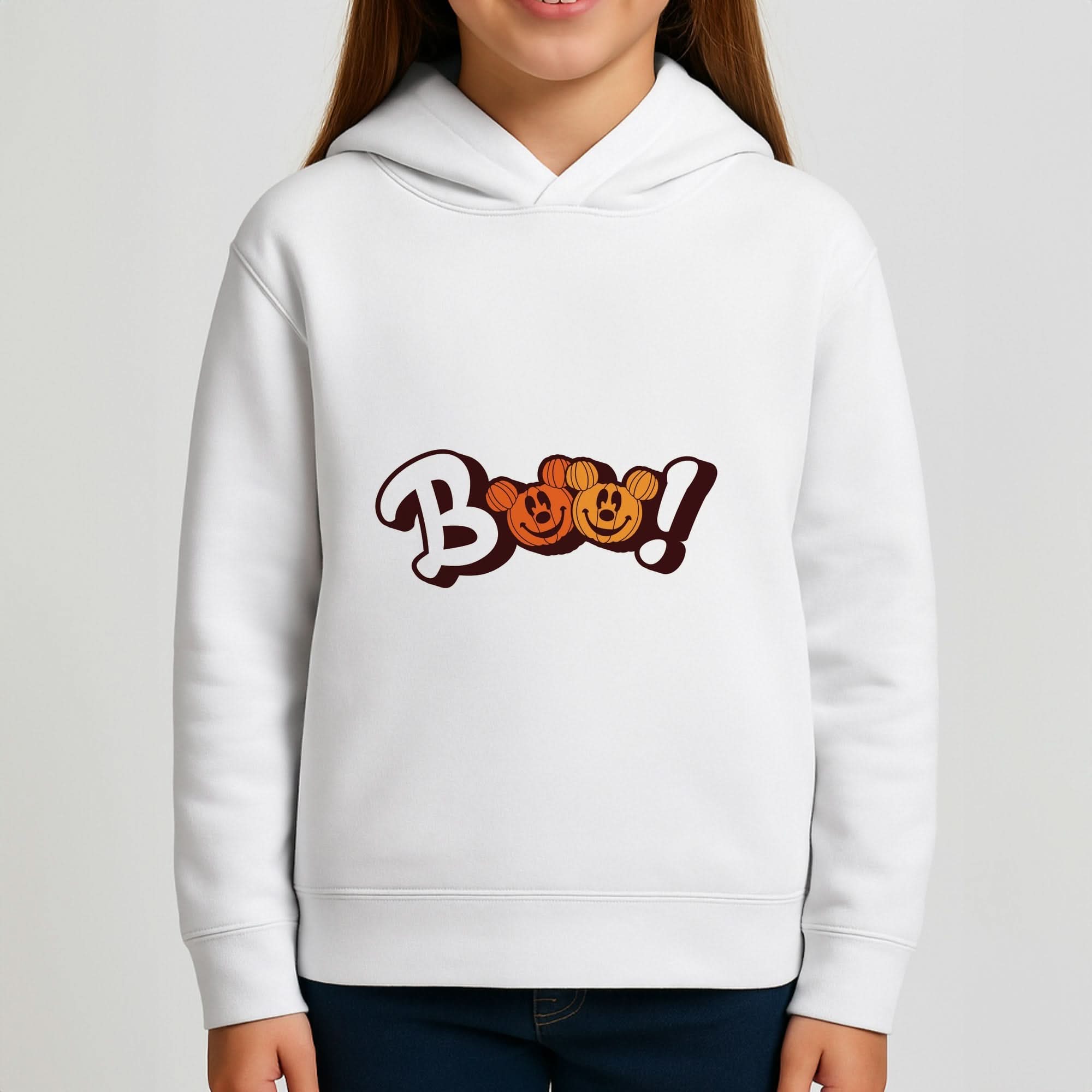 Pumkin Mouse Boo Girls Hoodie