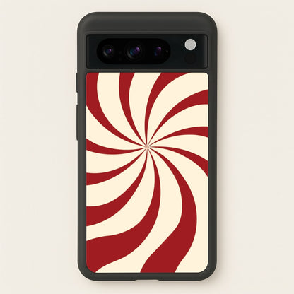Peppermint Swirl Pattern Google Pixel 8 Pro Case