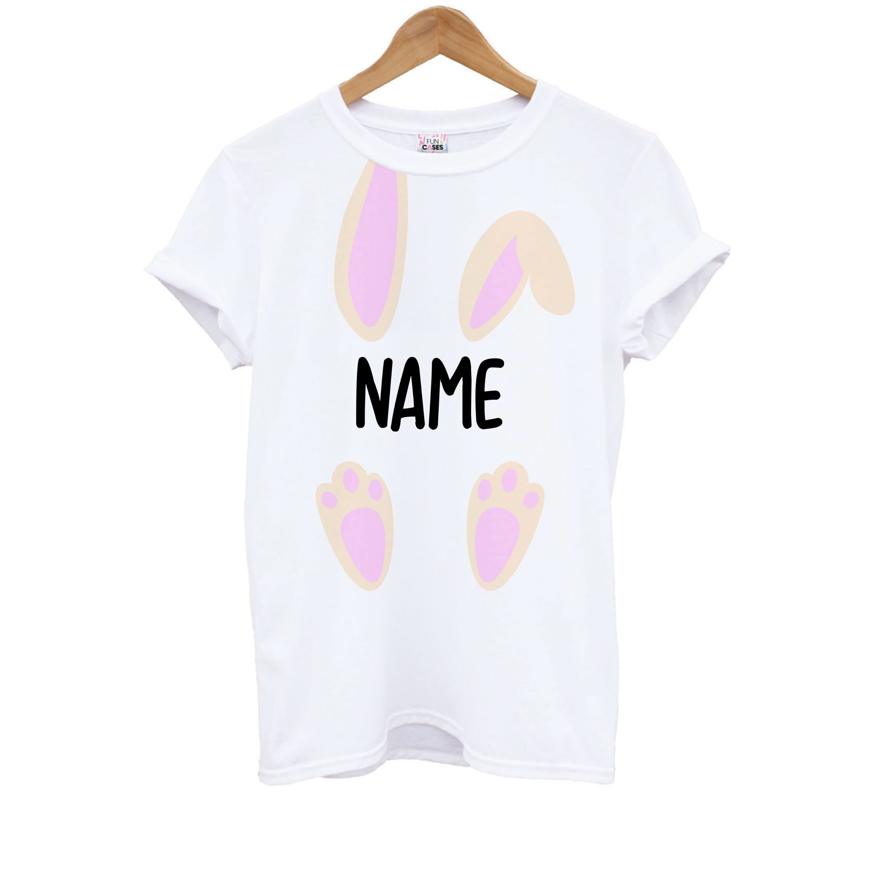 White Bunny Personalised Kids T-Shirt