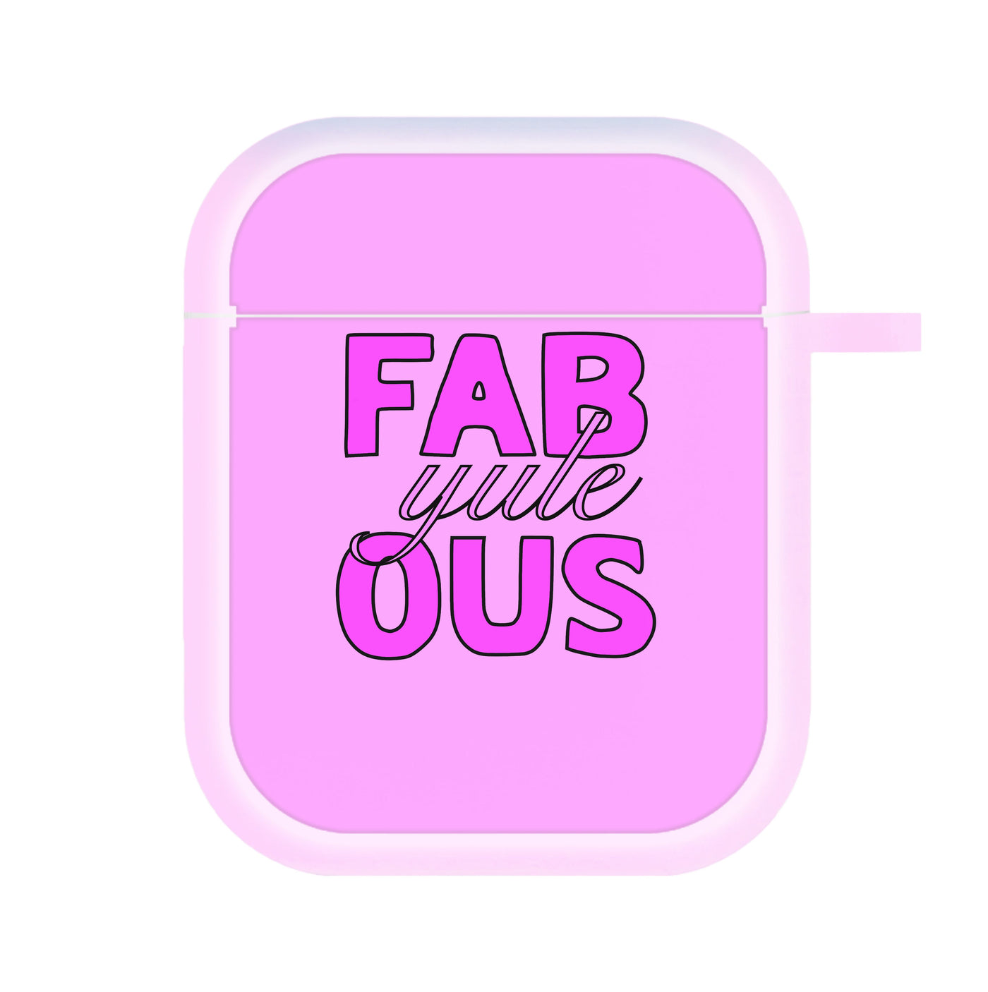 Fab-Yule-Ous Pink - Christmas Puns AirPods Case