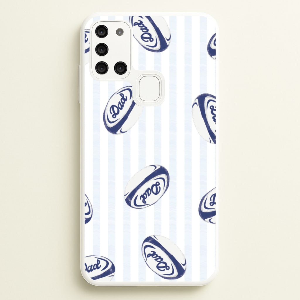 Dad Rugby Ball Pattern Galaxy A21s Case